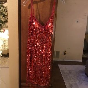 Red Sequence Dress